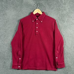 Spier & Mackay Shirt Mens Medium Red Button Down Long Sleeve Popover